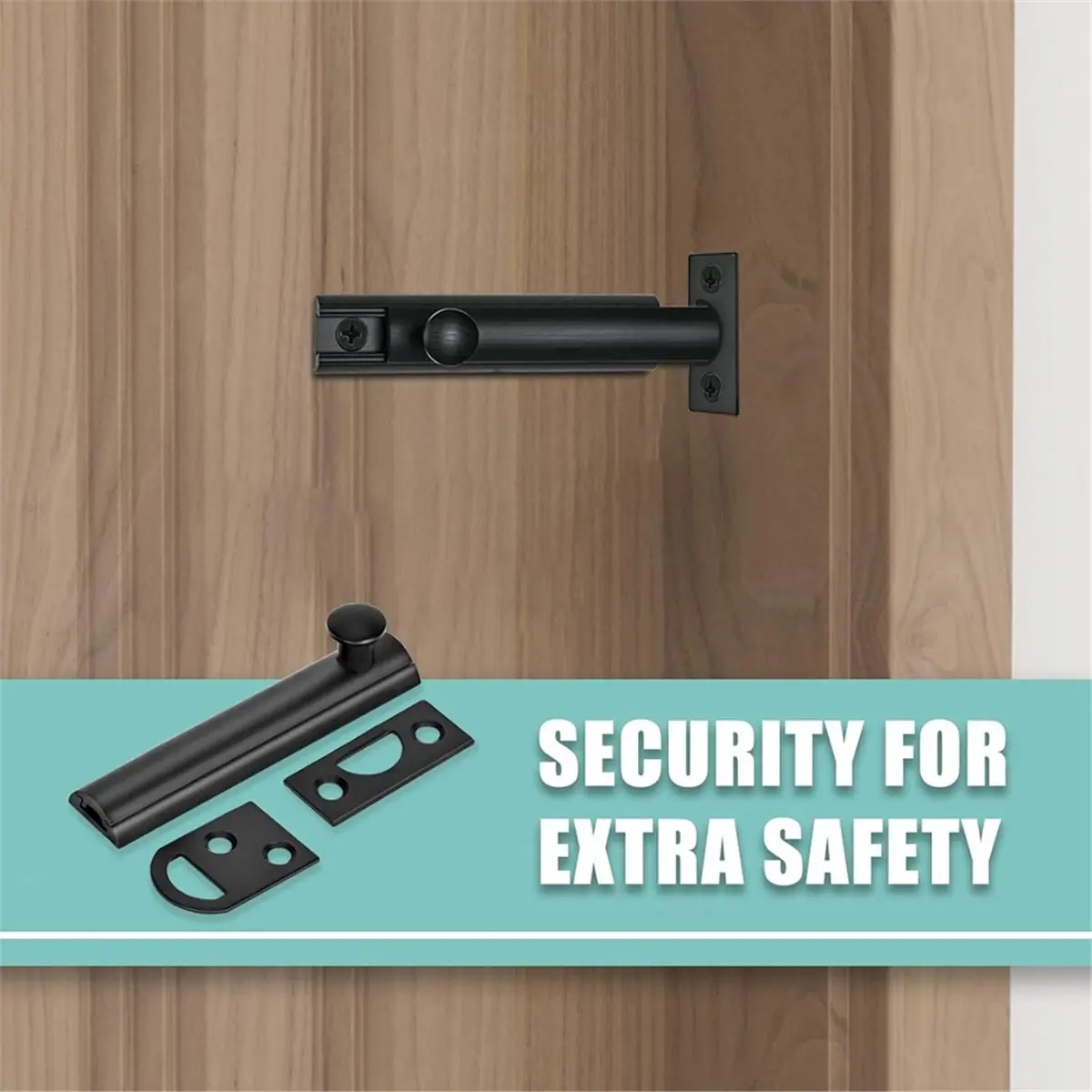 Big Discount 3 Inch Solid Brass Surfaces Bolt Black, Heavy Duty Concealed Slide Surfaces Door Bolt, for Doors and Window 2 Pack