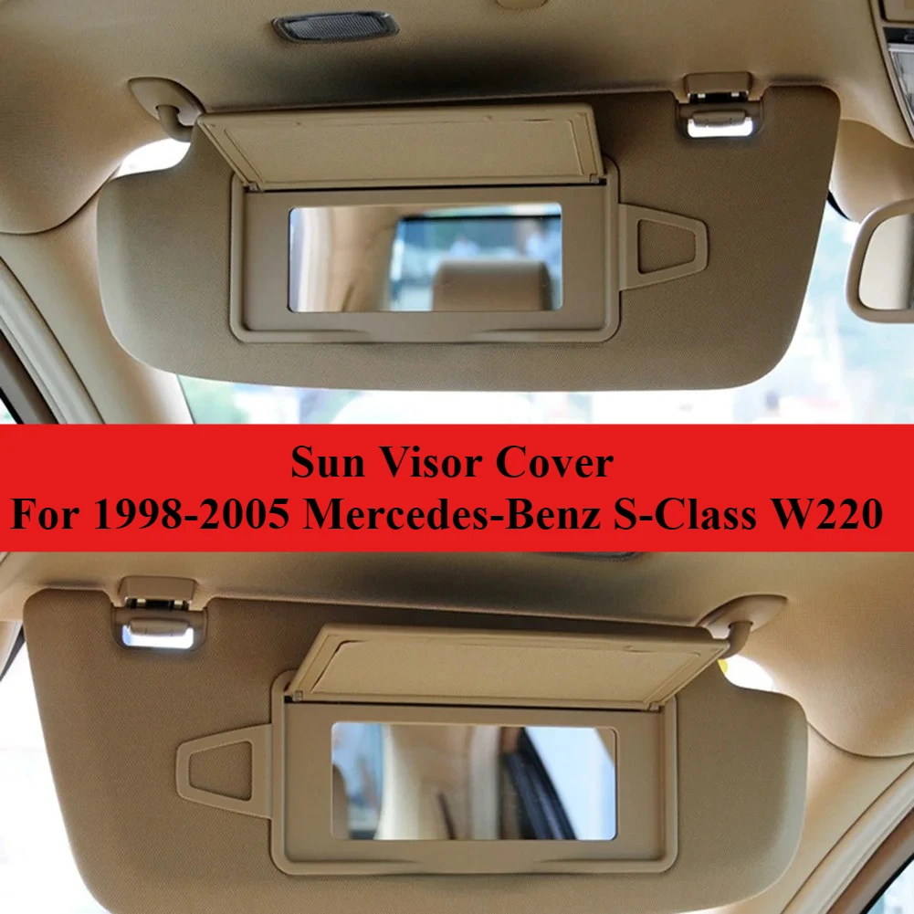 

Car Sun Visor Cover Without Mirror for Mercedes-Benz S-Class W220 1998-2005 Driver Passenger Side Sunshield Interior Accessories