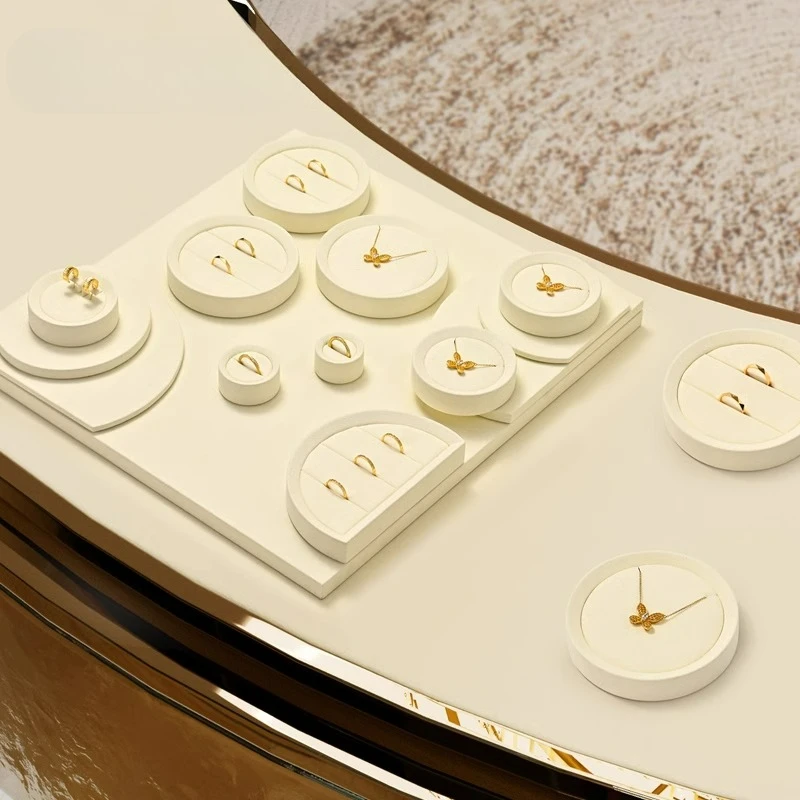 

Легкий роскошный реквизит для демонстрации ювелирных изделий, круглые высококачественные ожерелья, счетчики для демонстрации колец