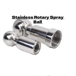 Bola de pulverización rotativa inoxidable SS304, cabezal de limpieza de tanque de CIP de rosca hembra sanitaria, cobertura de 360 grados, BSP1/2 