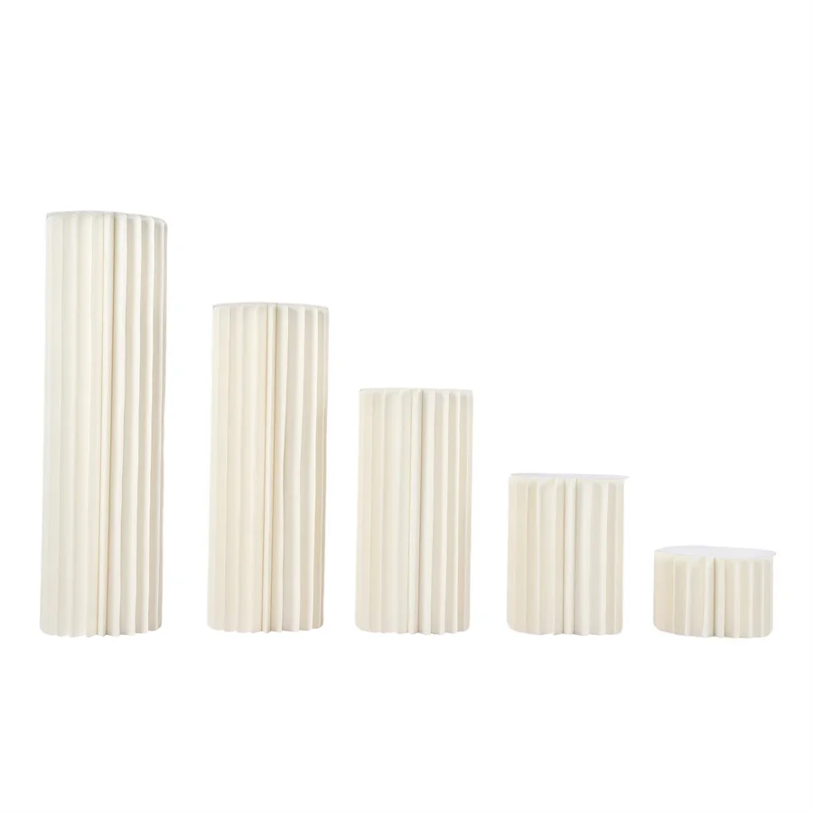 3Pcs/5Pcs Wedding Centerpieces Cardboard Vases - Foldable Pedestals Columns Display Flowers Stand for Party Tables Decorations