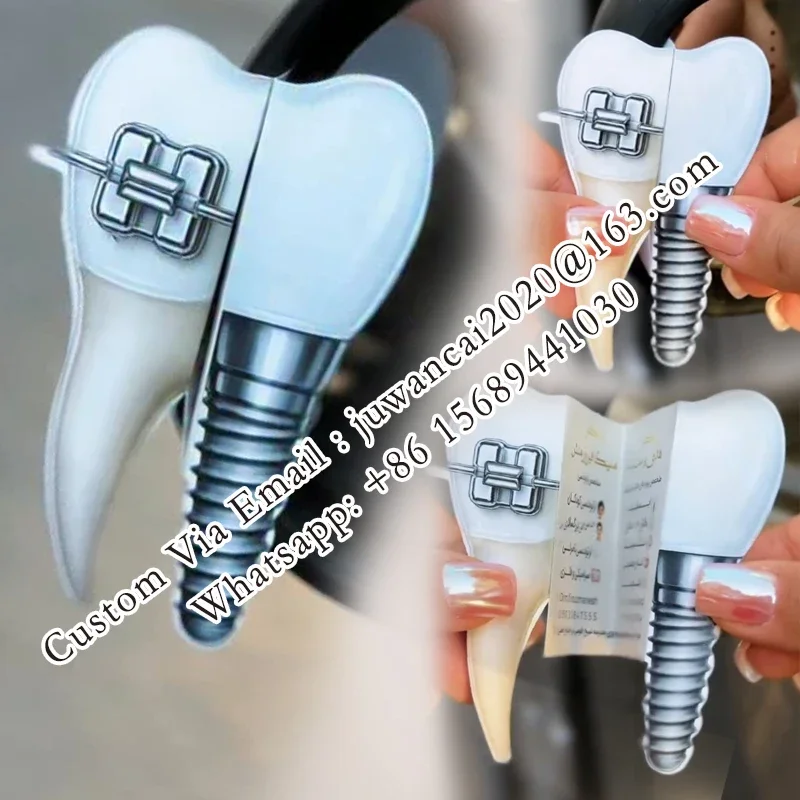 custom-tooth-shaped-business-cards-printable-3d-pop-up-mirror-side-flyer-creative-design-with-qr-code-and-logo-foldable-cards
