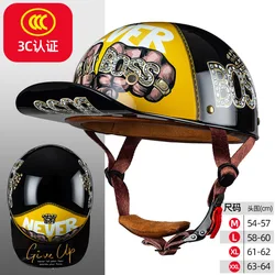 Motorcycle Helmet Electric Vehicle Riding Locomotive for Harley Retro Half Helmet Four Seas Universal Helmet Helmet Wholesale