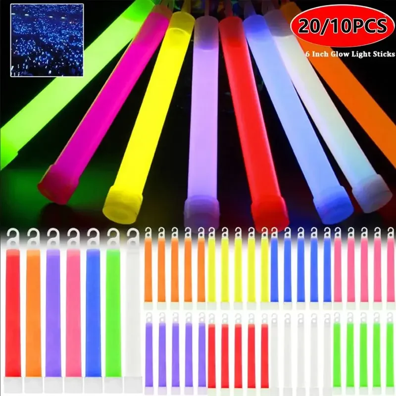 LED Glow Stick 6 Inch Survival Kit Military Glow Light Sticks Walking and Hiking Camping SOS Gear Outdoor Military Equipment