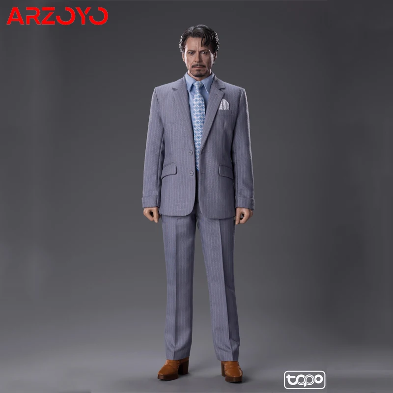 

TOPO TP010 1/6 Scale Tony Blue Suit Clothes Set Model Fit 12-inch Male Soldier Action Figure Body Dolls