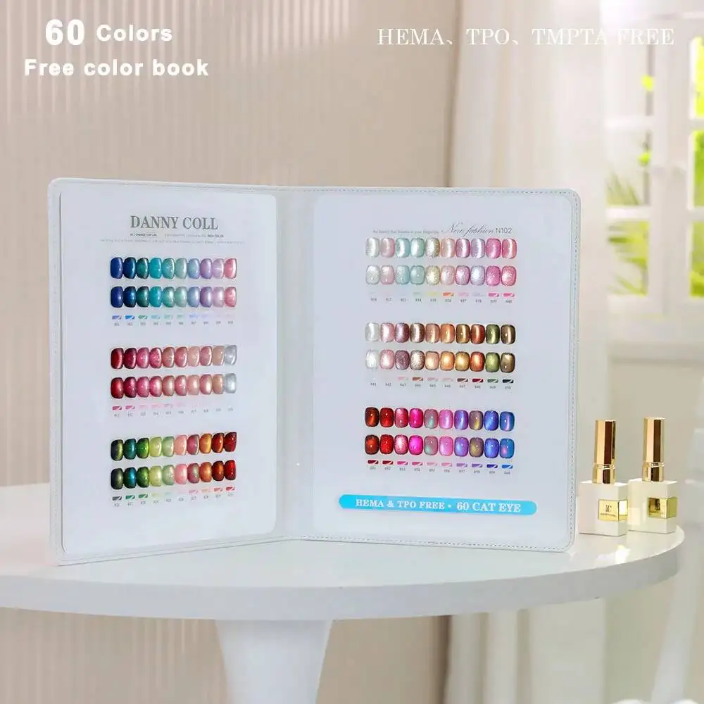 Juego de Esmalte de Uñas Magnético Efecto Ojo de Gato, Esmalte de Uñas en Gel UV LED Removible, para Salón de Uñas, SIN HEMA, SIN TPO, 15ML