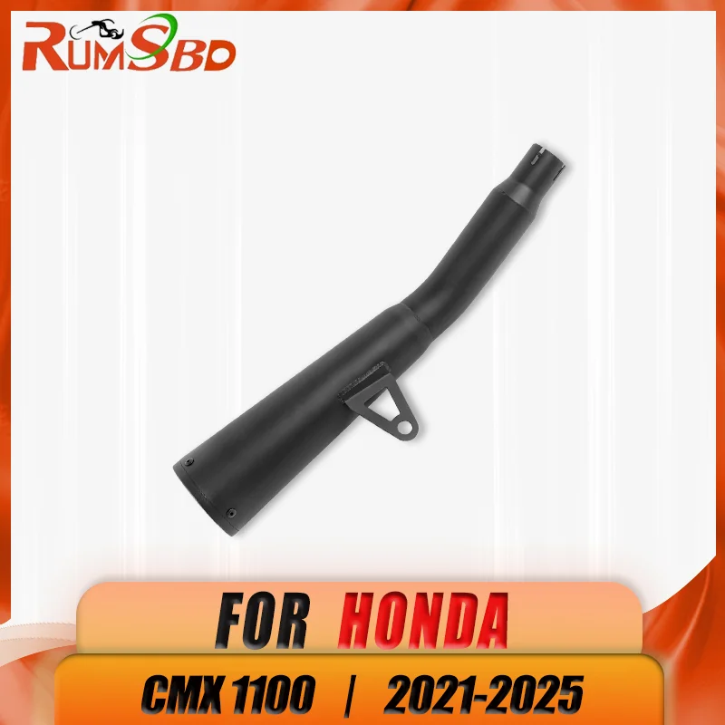 Motorcycle Exhaust Muffler Pipe Black Stainless Steel Long Type For Honda Rebel CM1100 CMX 1100 2021 2022 2023 2024 2025 2026