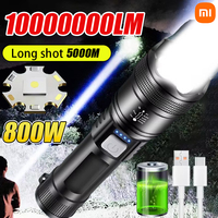 XIAOMI Powerful LED Flashlights 5000LM Ultra Bright Tactical Light Emergency Spotlight Telescopic Zoom Light Built 18650 Battery