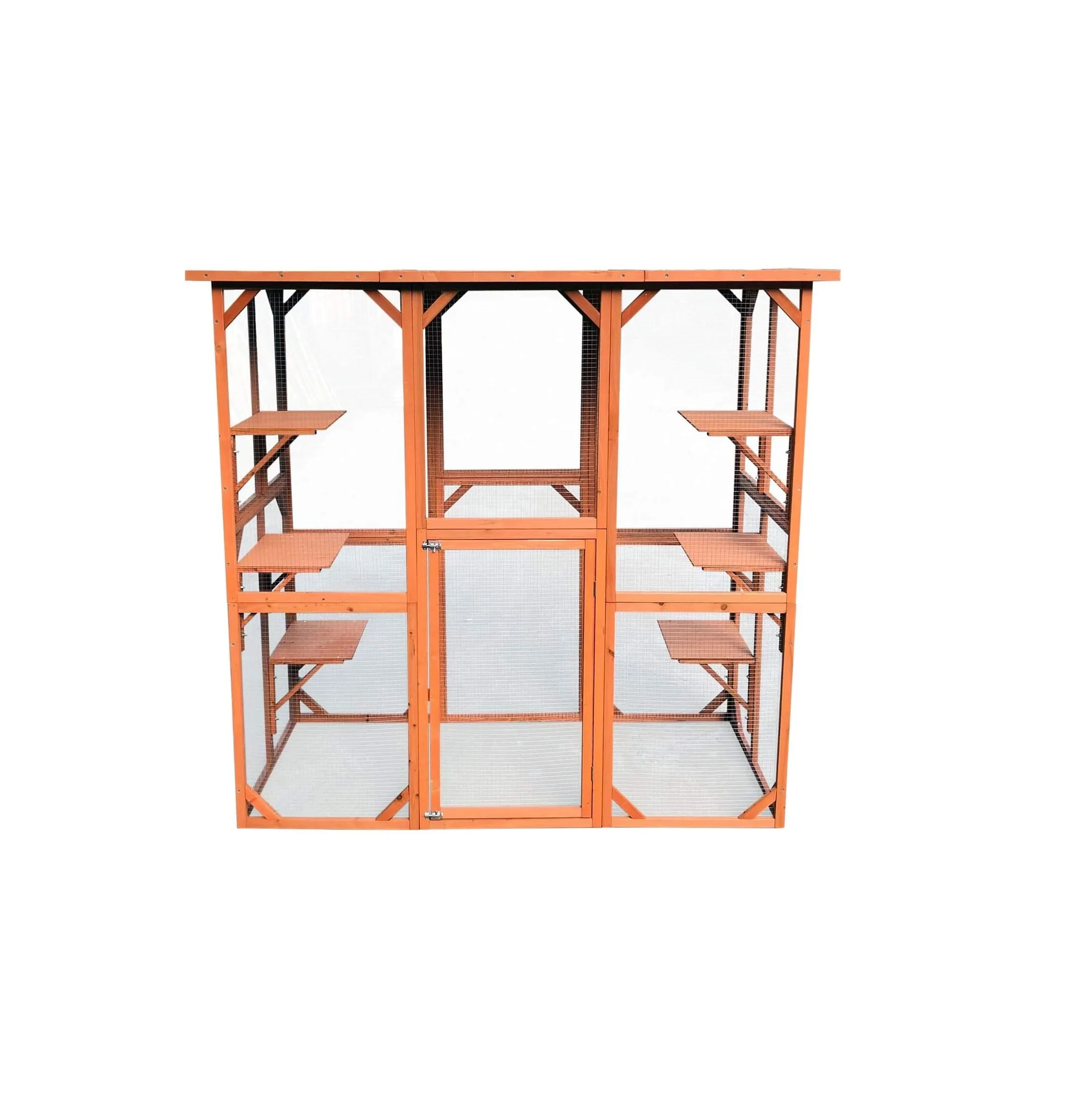 

Outdoor Cat House with Large Enter Door Cat Cage with 6 Platforms and Weather Protection for Sale