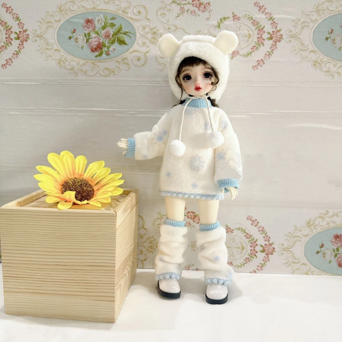 Traje de ropa de muñeca para 1/6 Bjd, suéter de muñeca, conjunto de felpa, Juguetes Diy para niña, casa de juegos, accesorios de muñeca de moda, sin muñeca, 30cm