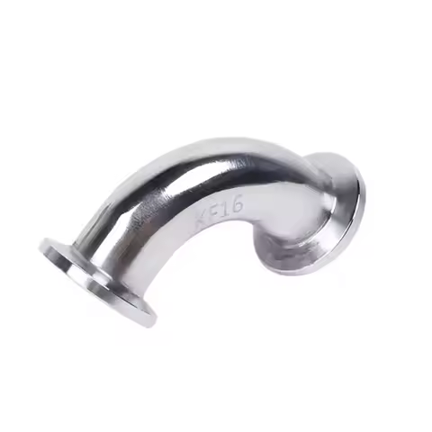 KF16 KF25 KF40 KF50 Vacuum 90 Degree Elbow 304 Stainless Steel Tri Clamp Flange Joint Pipe Fitting Tube