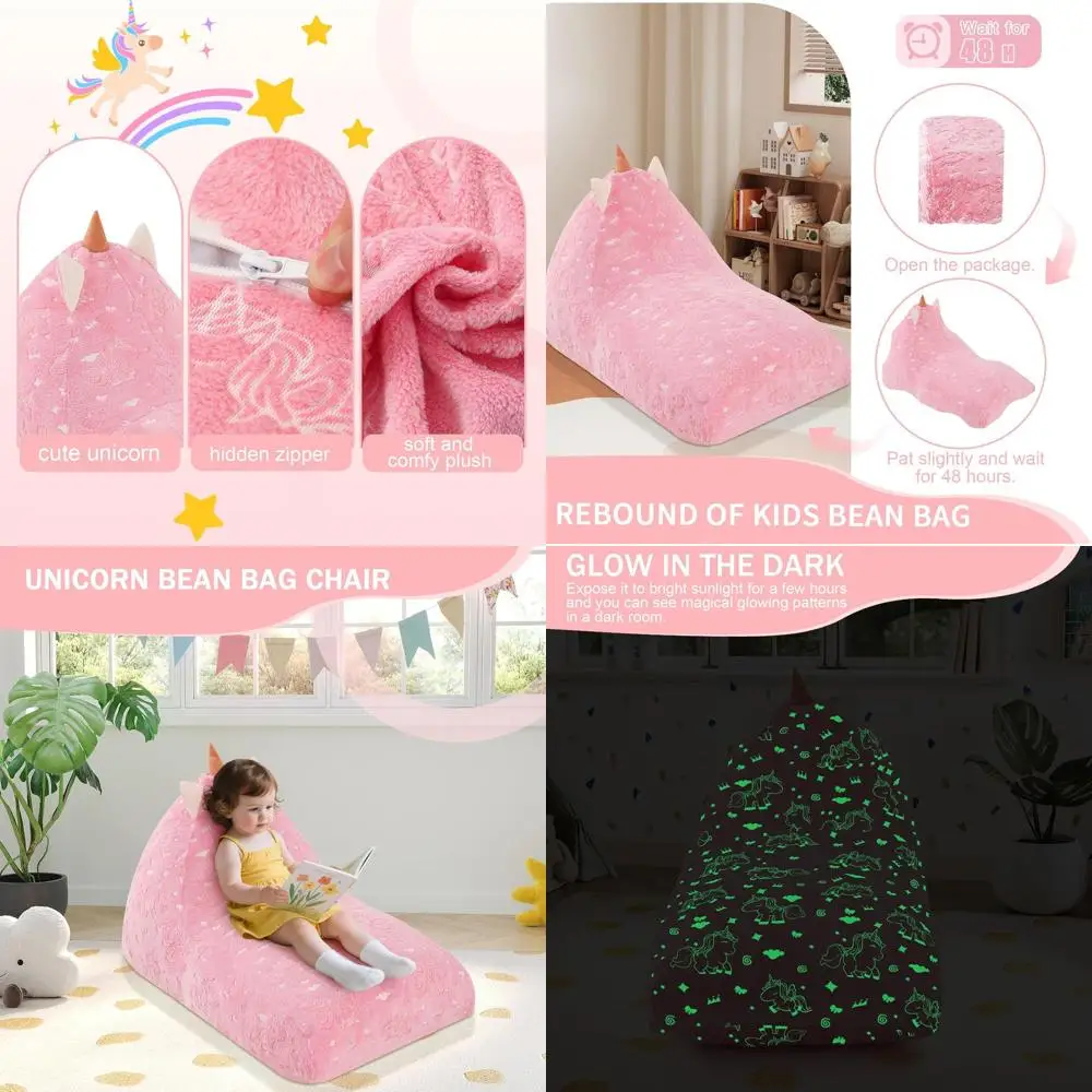 

Детское кресло-мешок светящегося розового цвета, идеально подходит для малышей и детей постарше