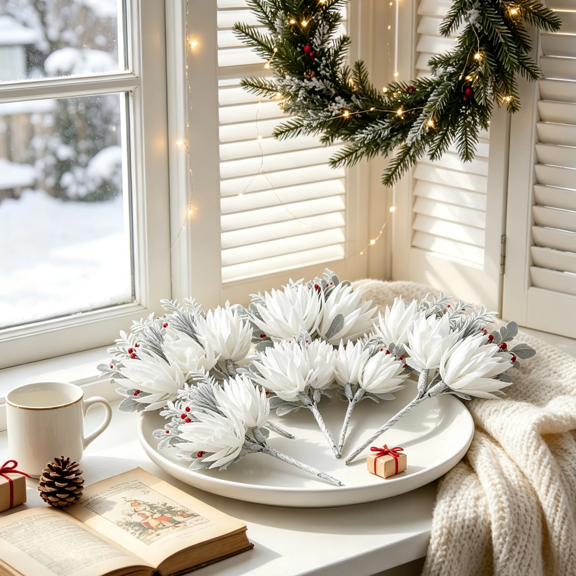 5/10 Stück Künstliche Blumen für Zuhause, Weihnachtsbaum, Hochzeit, Garten, Dekoration, Girlande, Brautaccessoires, Ausverkauf, DIY-Geschenke, Bonbonbox – Detail 2