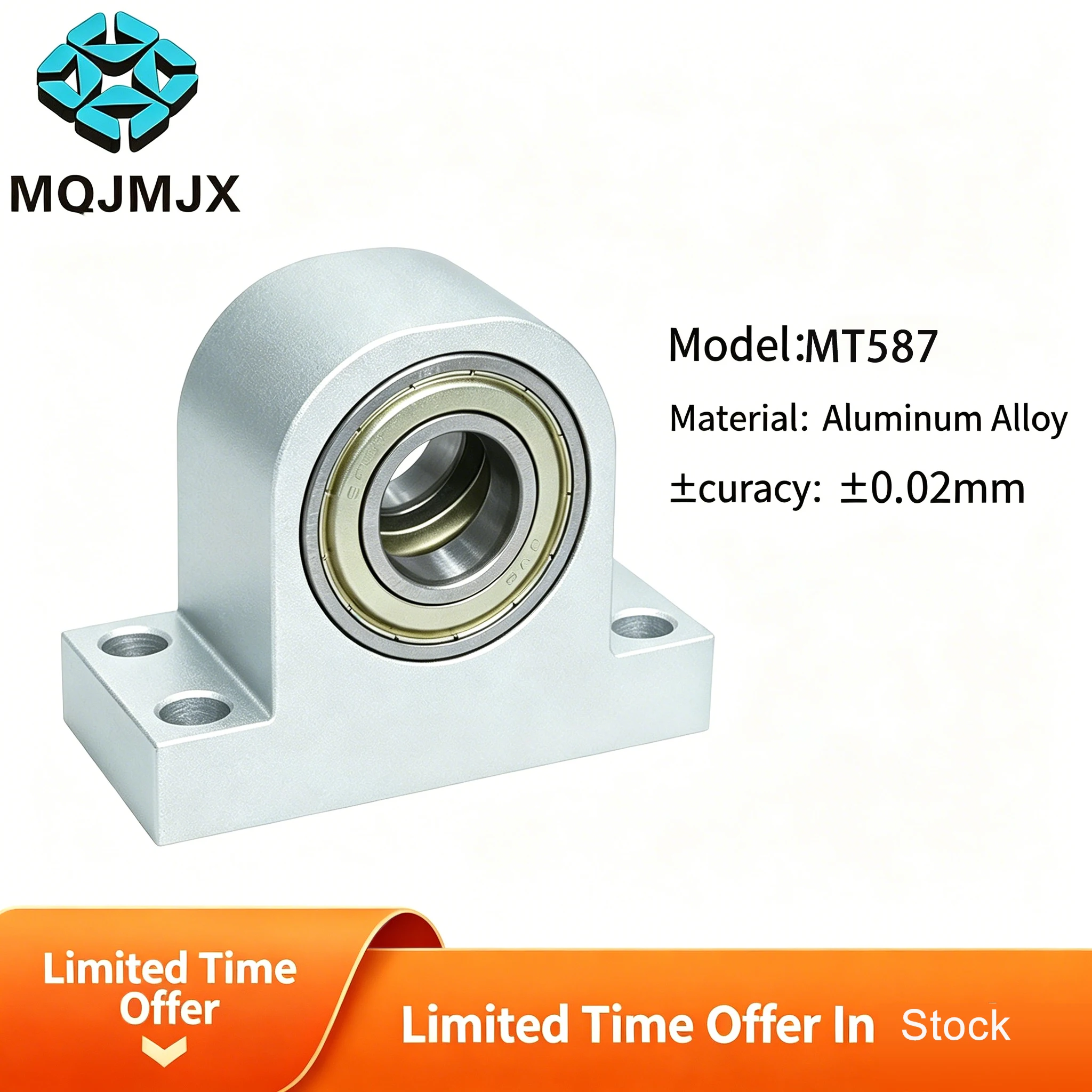MT587 MT588 BGHWFSA-C Optical Axis Support Fixed Seat Bore 15 20 25 30 35mm Aluminum T-shaped Double Bearing Housing Linear Bear