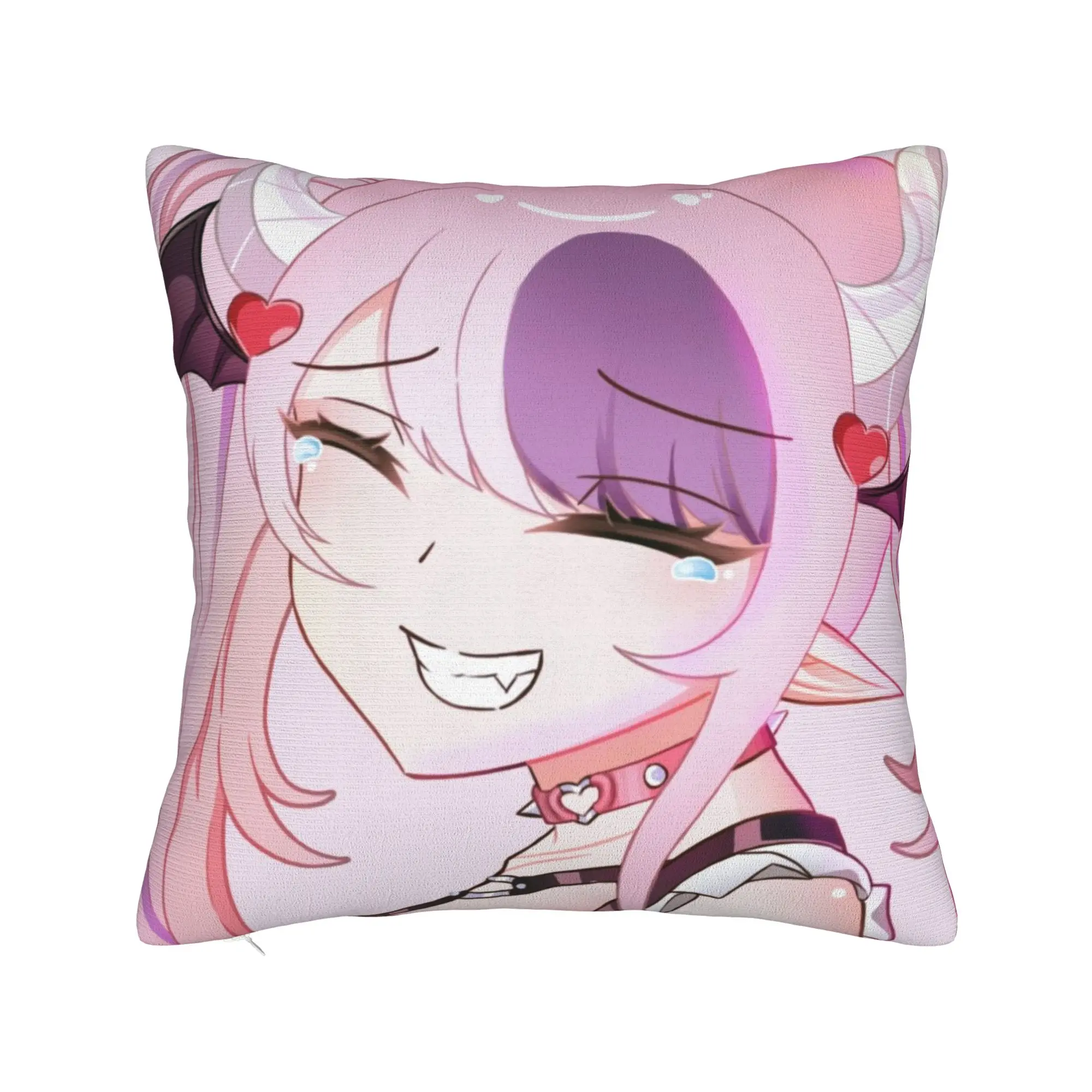 Ironmouse Vtuber Pillow Case  Square Pillow Cover Retro Trendy Cushion Cover For Sofa Couch Bed Living Room