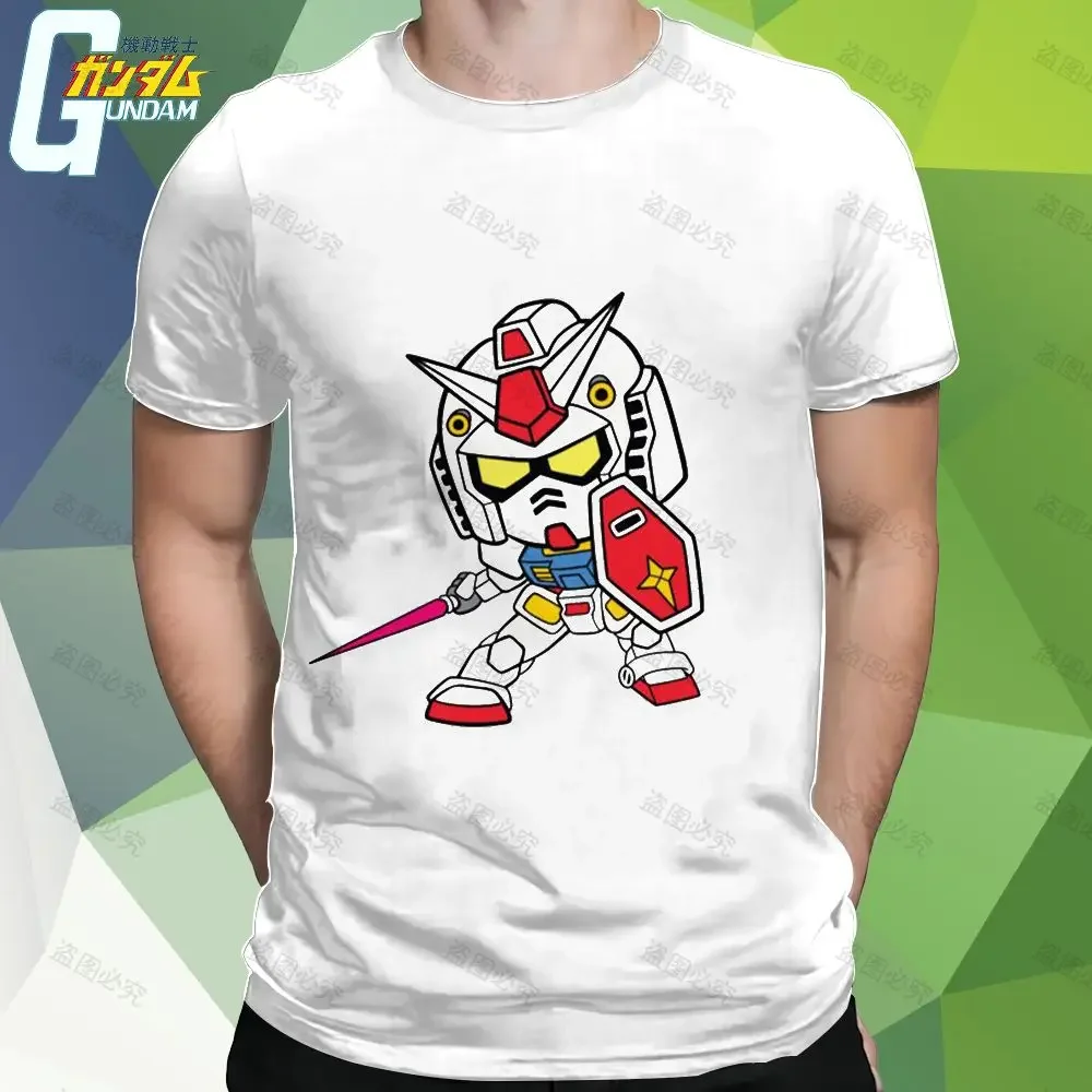 Herren hemd Gundam Vintage Gym Manga 110-6xl Anime T-Shirts Harajuku Mode Streetwear O-Kragen Kurzarm Sommer übergroß