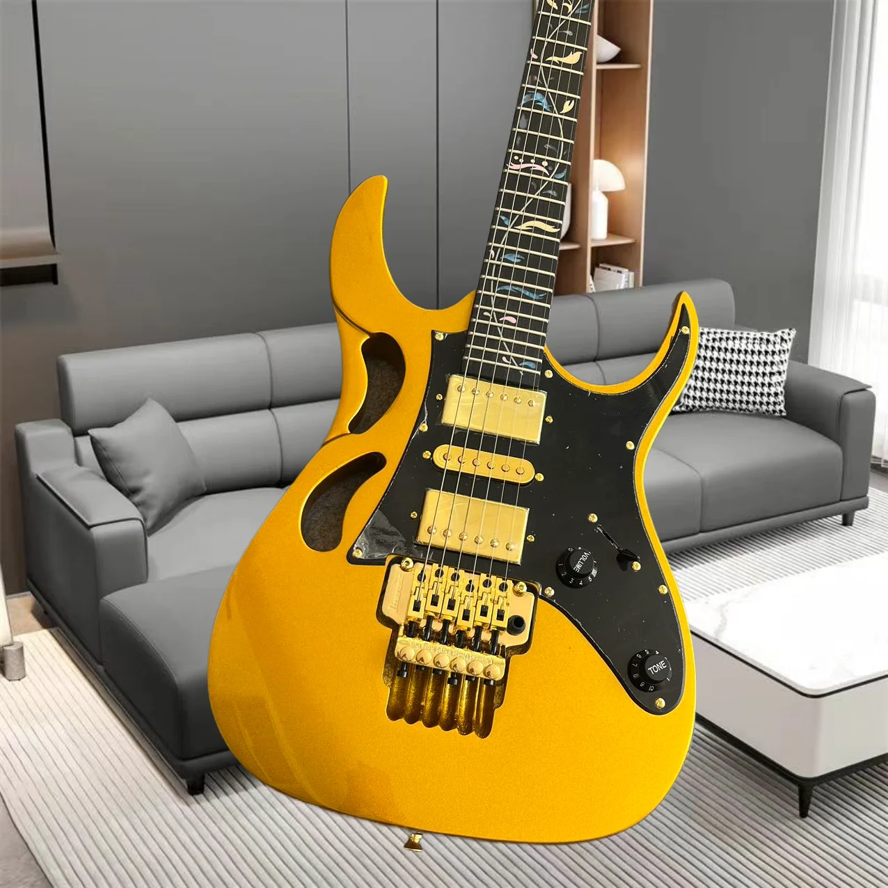 

Electric guitar, factory customized, made of maple and peach wood, multiple colors, in stock, fast and free delivery LB5