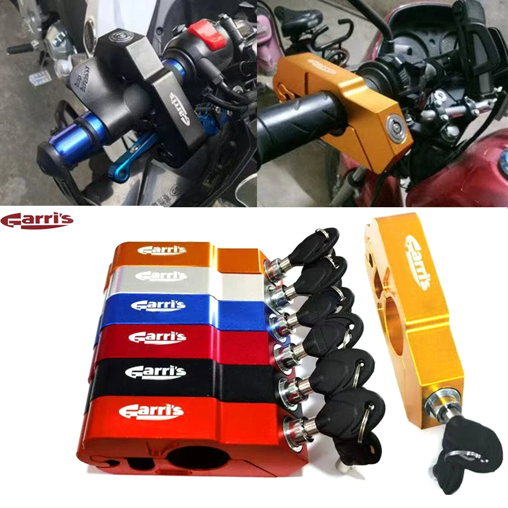 1pc Motorcycle Handlebar Lock Handlebar Brake Handle Solid Lock Imitating Steal Lock Pull Rod ATV Dirt Street Bikes Anti Theft