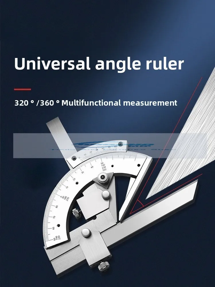 

Universal Angle Ruler High-precision 360-degree Stainless Steel Precision Angle Measuring Instrument