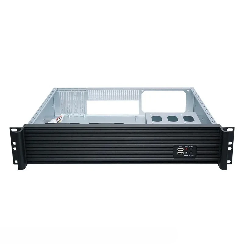 2U Rack-Mount Industrial Control Chassis, 35cm/38cm Depth, ATX Power Supply