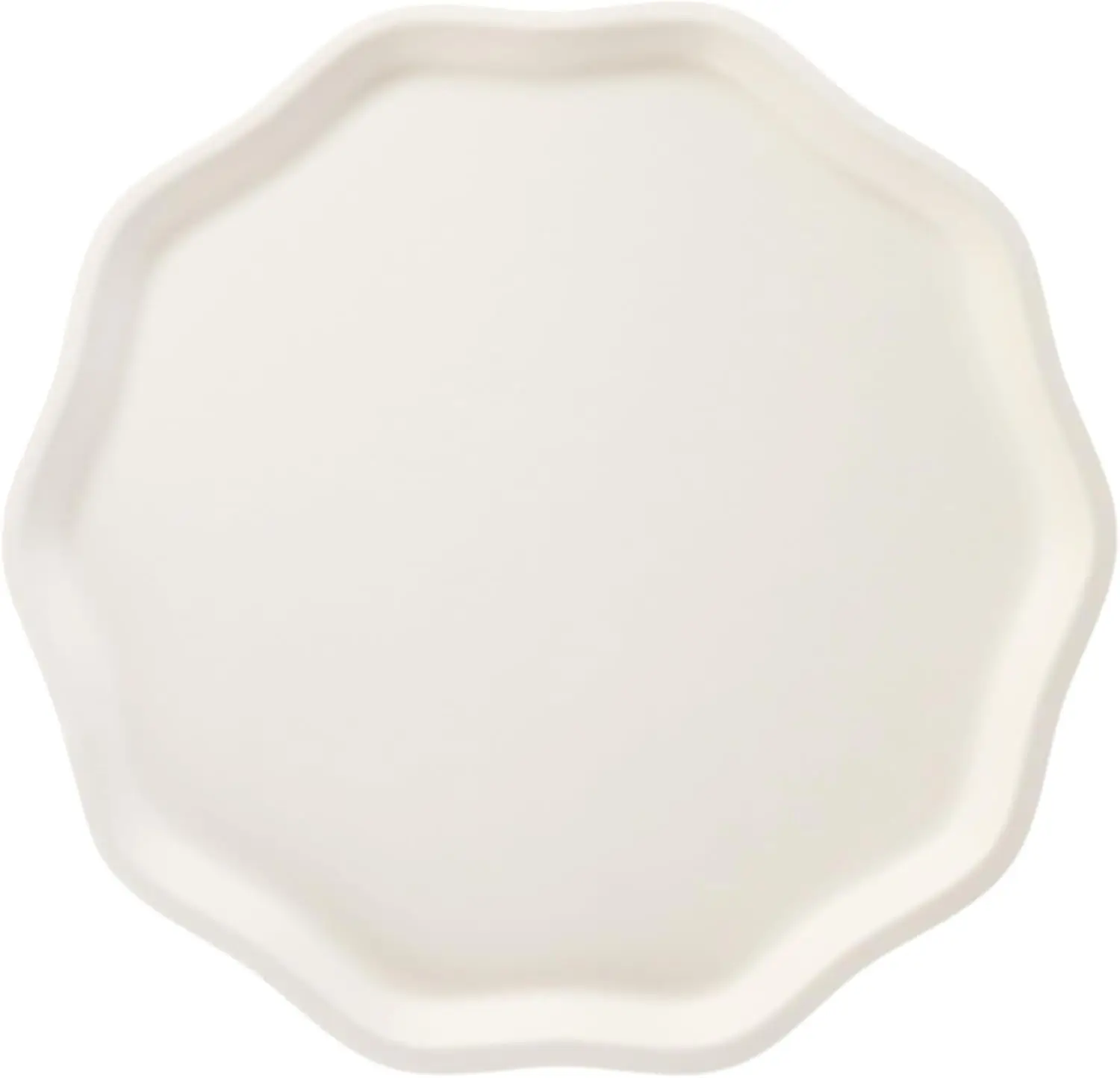Bonjour Fte French Crme Compostable Dinner Plates | Sturdy Disposable Plates for Baby & Bridal Showers | Premium 10.5' Large Siz