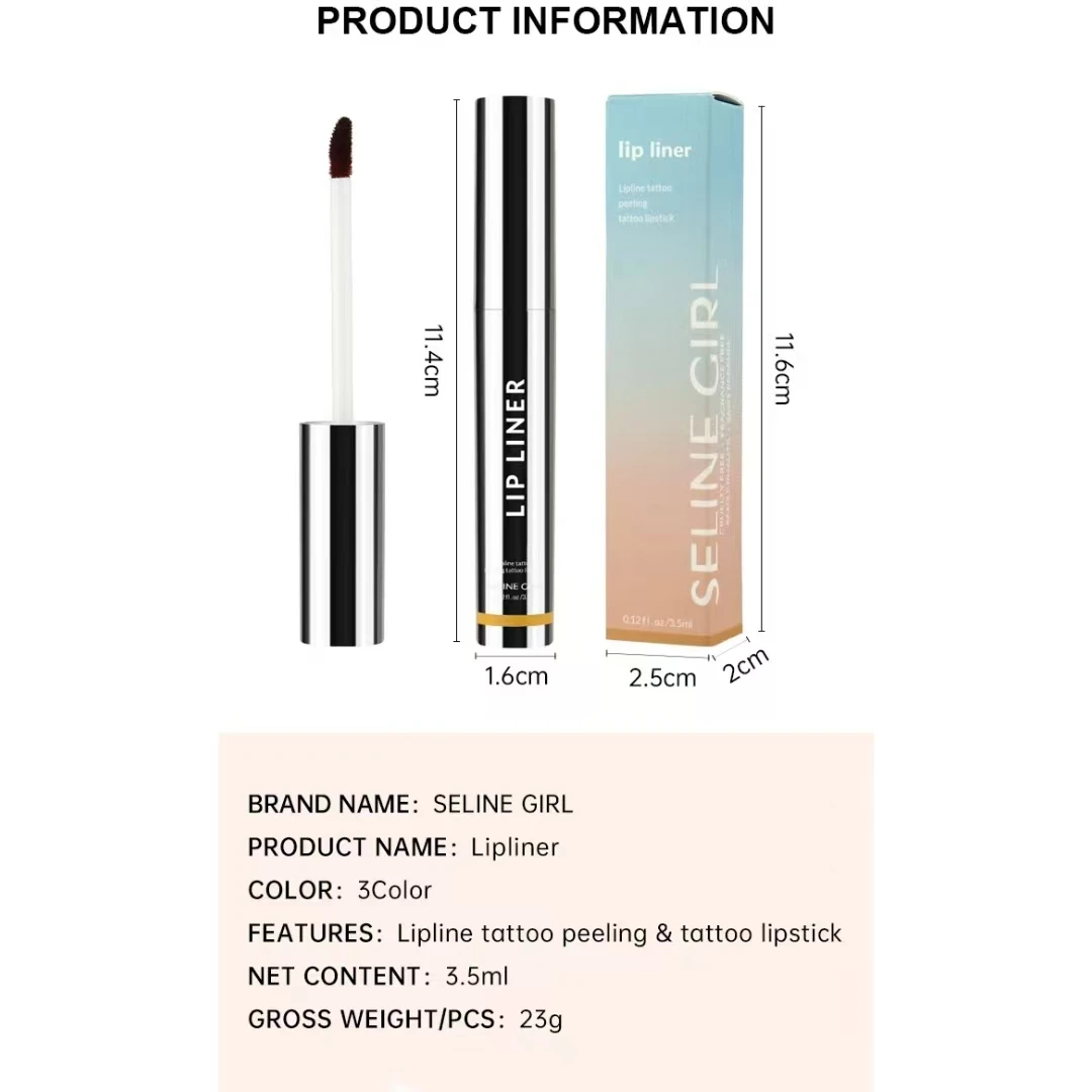 3 個のマットリップライナーセット ブラウンチューブ 長持ちする汚れ防止 スムーズな輪郭を描く複数の色合いを満たす ハロウィン イースター ファッショナブル