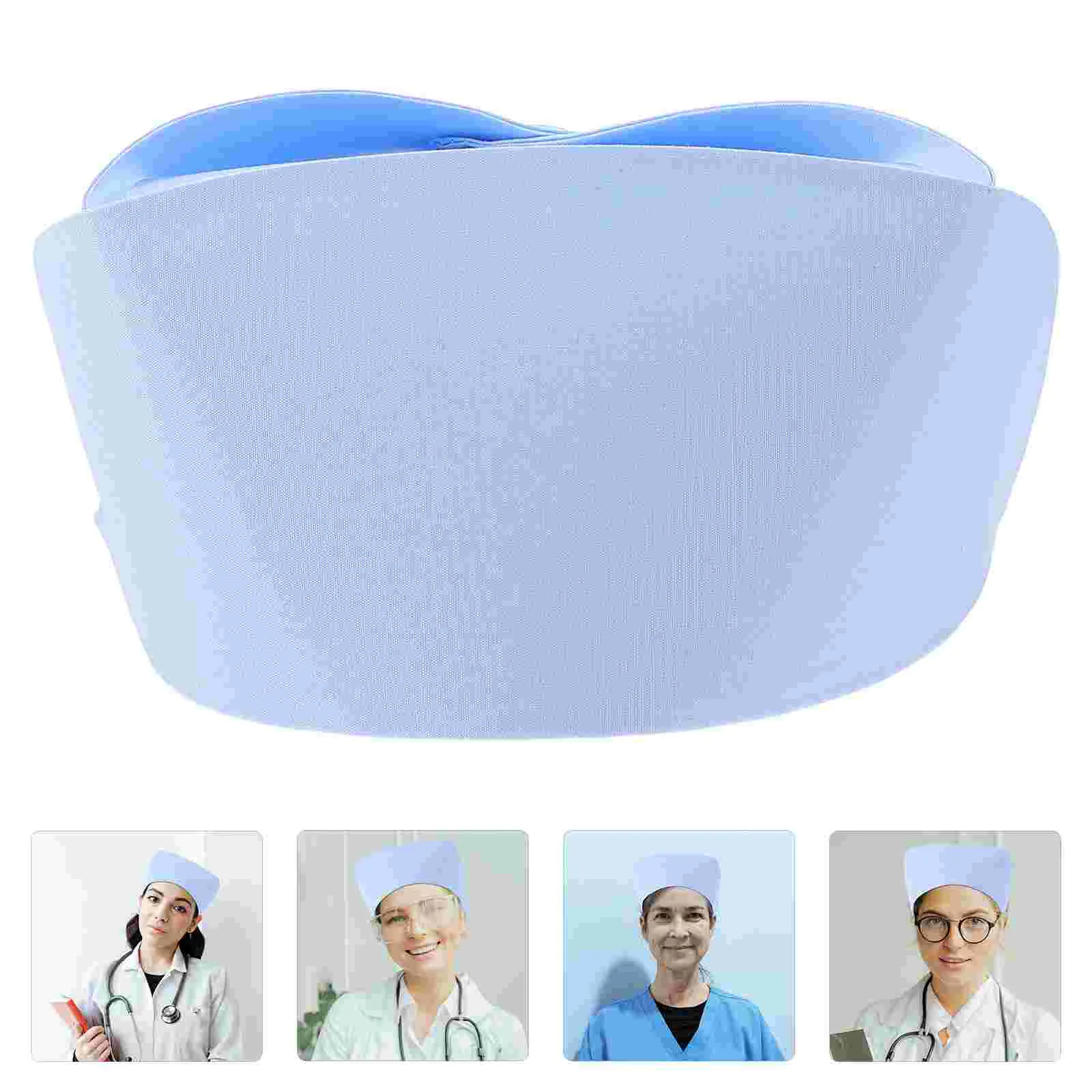 Blue Nurse Cap Hats for Women Costume Halloween Accessories Headband Nursing Pinning Polyester Cotton Nurses