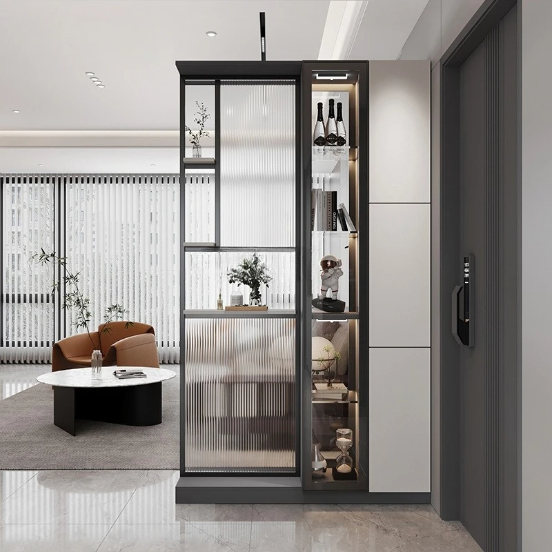 

Bw1 integrated cabinet at the entrance of the door shoe cabinet, large-capacity living room glass screen entrance partition cabi