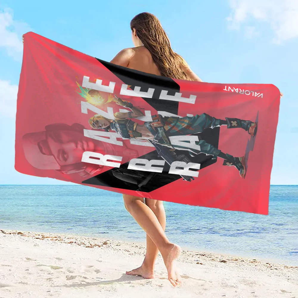 Valorant Character Towel Bath towel pattern quick drying and absorbent beach towel basically never fade Pure Cotton