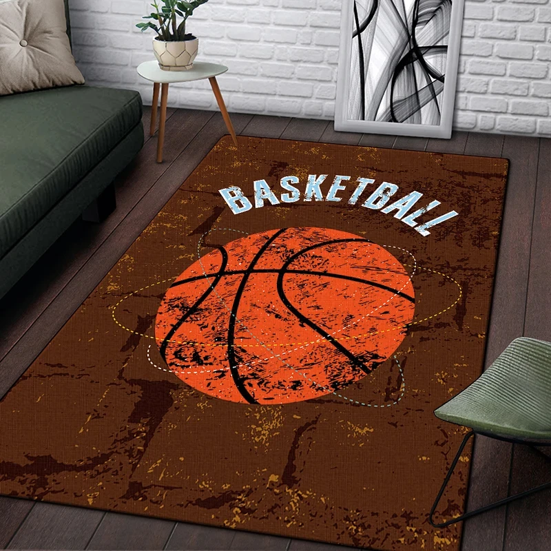 Basketball Printed Carpet Living Room Decor Sofa Table Rug Lounge Mat Kitchen Mats for Floor Anti Slip Chair Cushion Large Rug