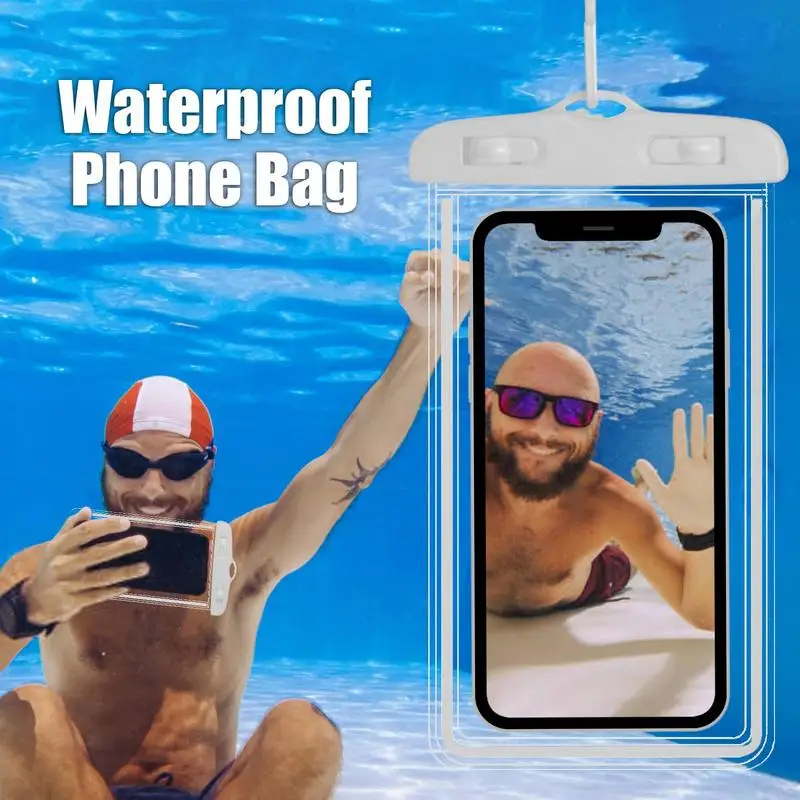 Universal Waterproof Phone Case Water Proof Phone Bag Cellphone Cover Transparent Dry Bag Swimming Pouch Big Mobile Phone Covers