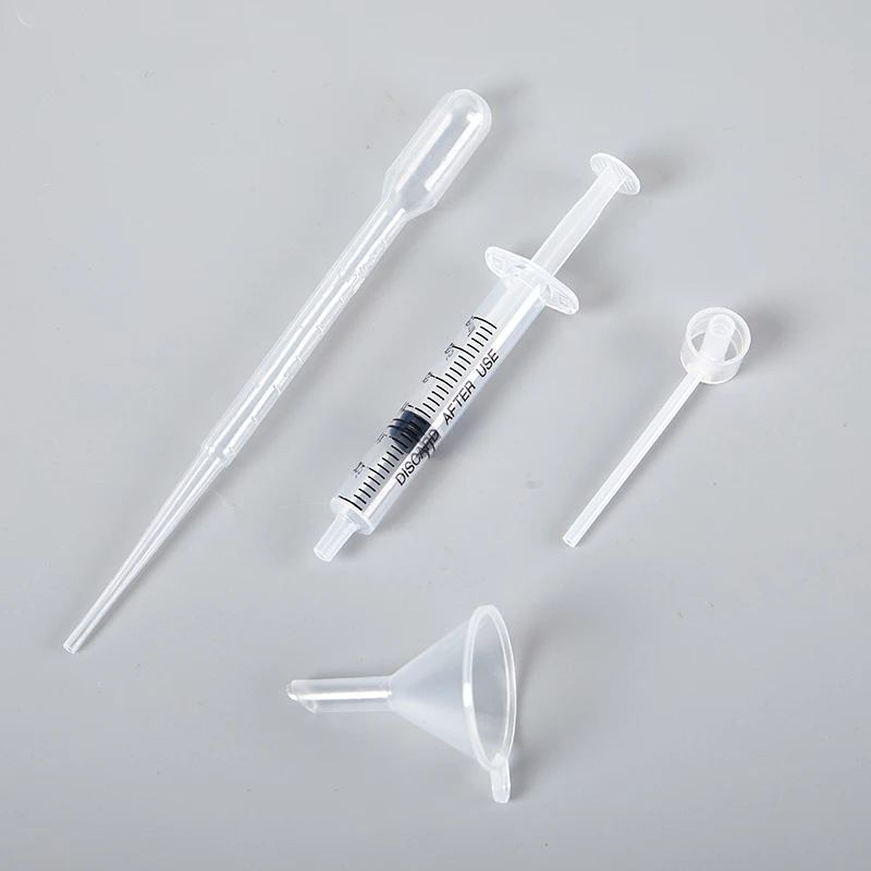 4Pcs/Set Perfume Refill Tools Set Plastic Diffuser Syringe Straw Dropper Funnel Spray Dispensing Required Cosmetic Tools