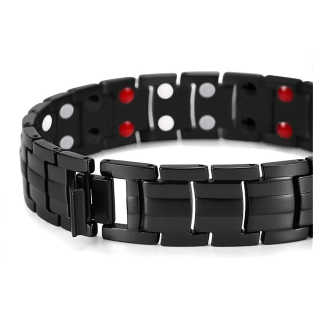 Fashion Jewelry Healing FIR Magnetic Titanium Bio Energy Bracelet For Men Blood Pressure Accessory Women Bracelets Gifts