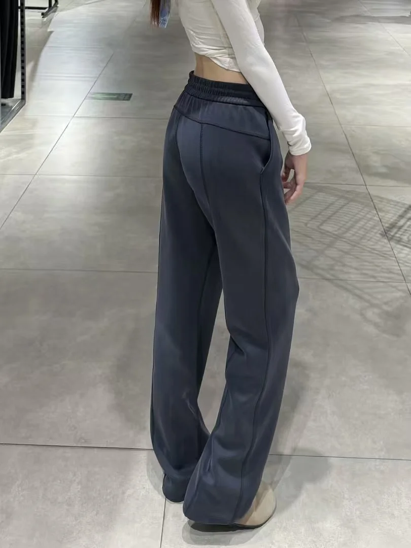 Thiened Fce Yoga Pants High Waist Straight Leg Casual Women's Long Trousers Spor Sle Warm Lycra Nylon Fabric