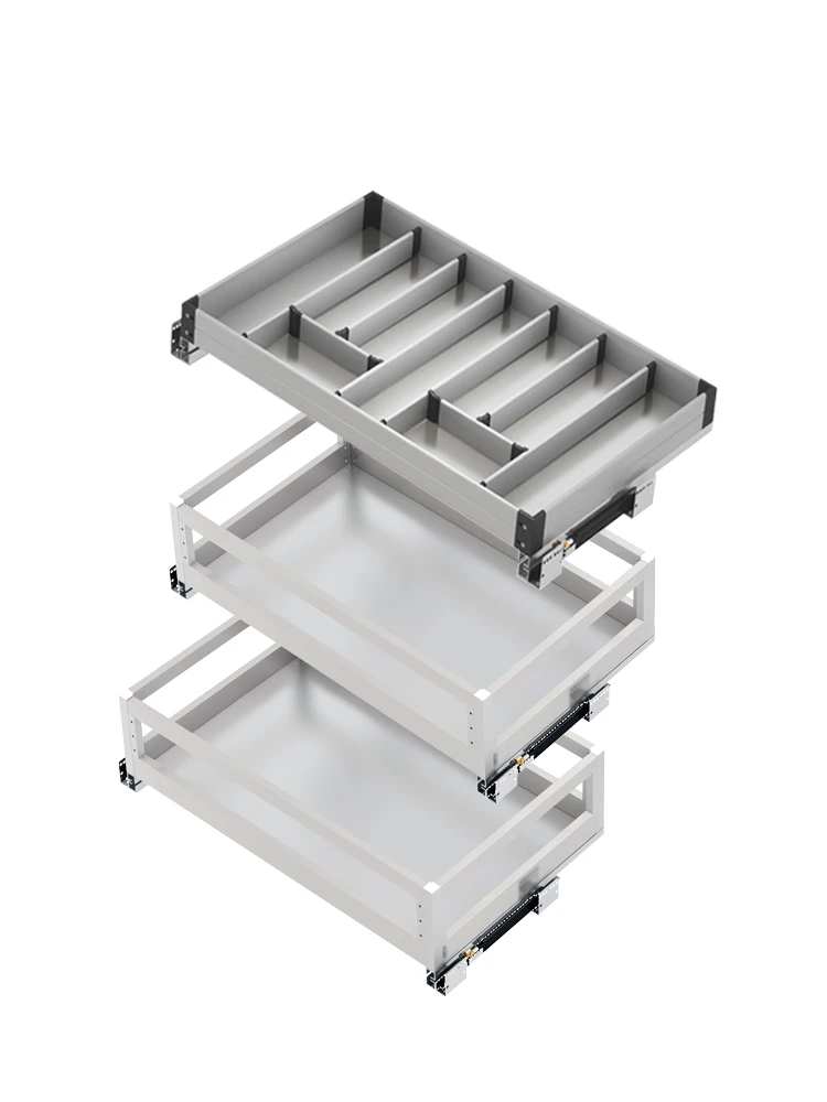 304 stainless steel pull-out basket kitchen cabinet pull-out basket vegetable basket push-pull storage