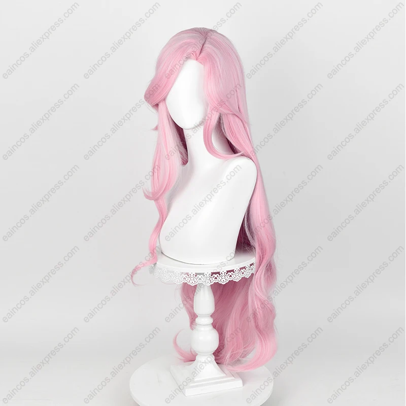 Fluttershy Cosplay Pruik 100Cm Lange Roze Krullende Pruiken Hittebestendig Synthetisch Haar Halloween Party Rollenspel Pruiken