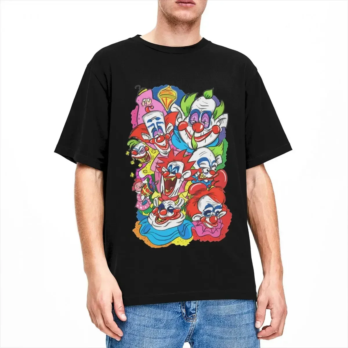 Killer Klowns From Outer Space T Shirt Vintage Halloween Film Clown Stuff Novelty Tees Shirts