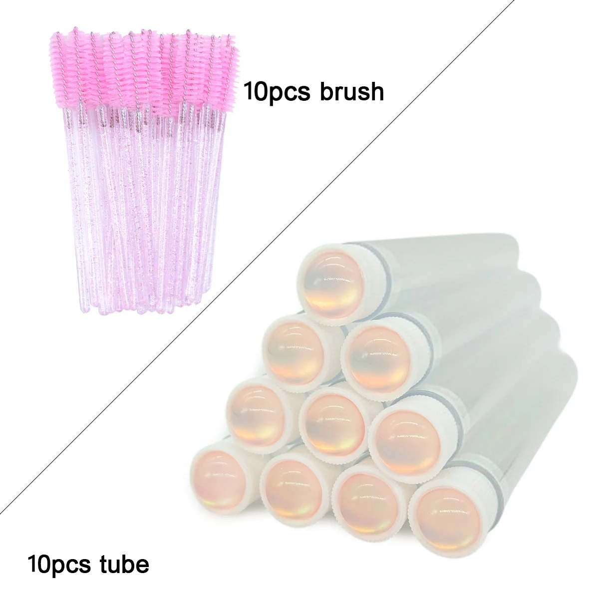 10 قطعة فرش الرموش أنابيب مع لاش ماسكارا الصولجانات الحاجب مشط Spoolies الحاويات ماكياج للاستعمال مرة واحدة أداة قضيب
