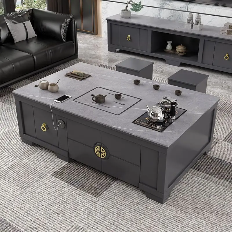 

DSA new Chinese rock slab Kung Fu tea table small apartment integrated multi-functional table and chair combination tea table
