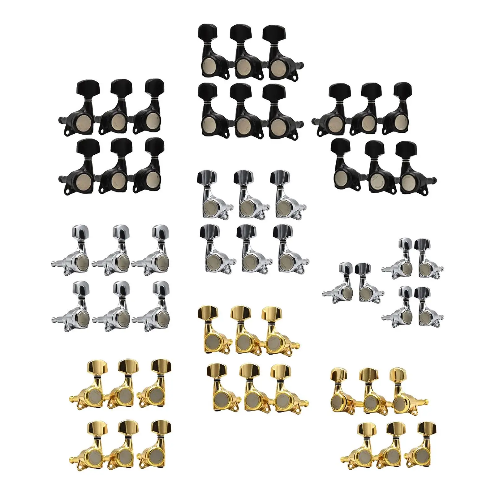 

6x струнный тюнер для гитары, Колки, запасные части 1:18, блокировочные тюнеры для фольклорной и акустической гитары, аксессуары, музыкальный инструмент