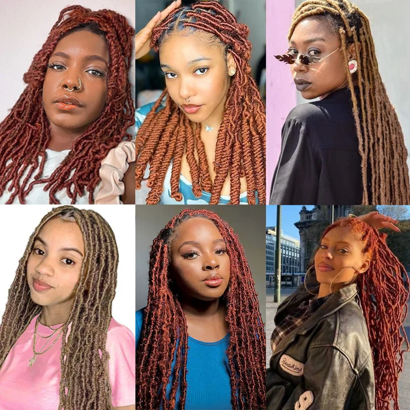 1 Pak Rambut Rajutan Kupu-kupu Sintetis untuk Wanita Kepang Pra-pilin Locs Palsu (10/12/14/16 Inci 1 Pak, 350)