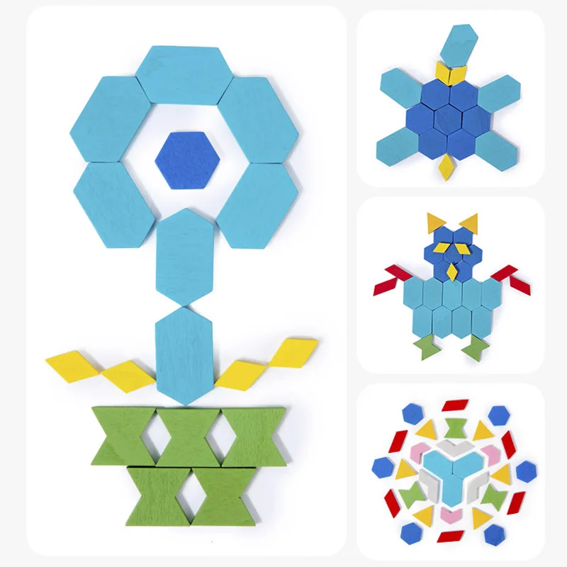 Children's Geometric Shape Matching Puzzle Logical Thinking Training Board Game Montessori Educational Toys For Kids Gifts