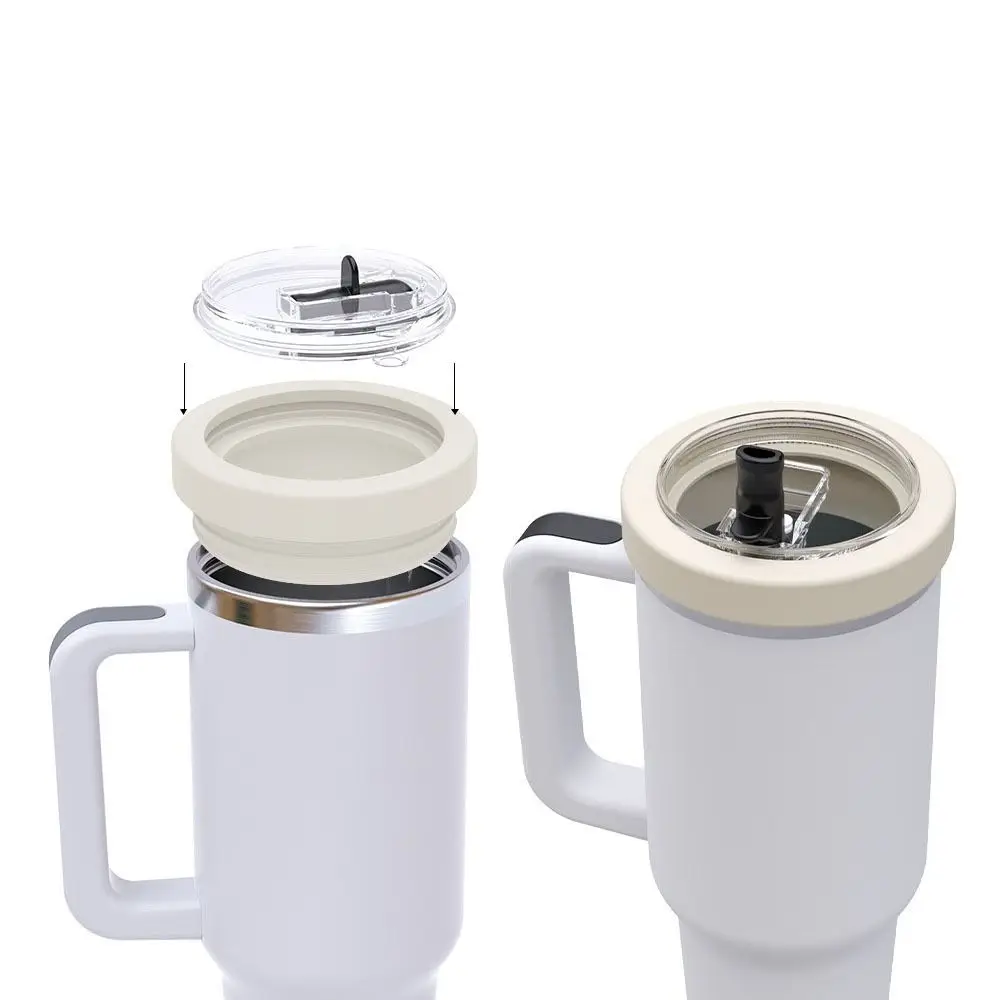 

30oz Tumbler Flip Straw Lid Leakproof Splash Resistant Cup Replacement Cover Concealed Straw Dust-proof Cup Topper Lid Home