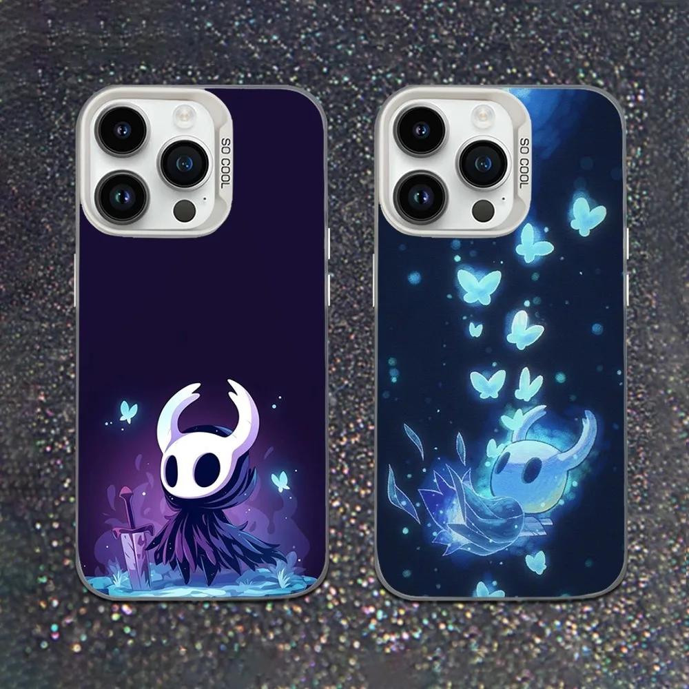 

H-Hollow K-Knight Game Phone Case For iPhone 16,15,14,13,12,11,Mini,Pro,SE,MAX White Matte Shockproof Cover