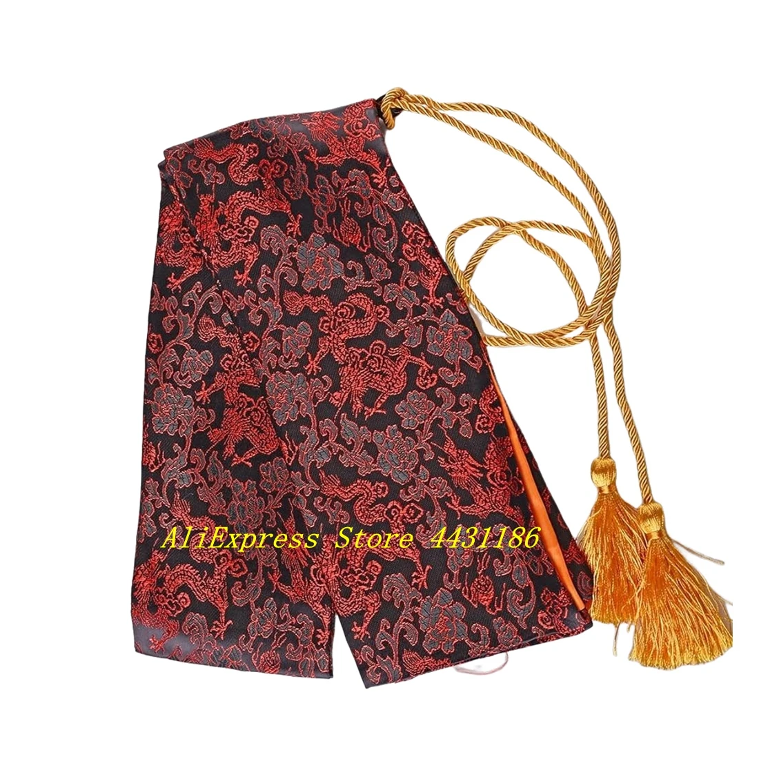 Saco de espadas de seda padrão de dragão para samurai japonês katana/chino dao jian capa de armazenamento à prova de poeira carregando acessório de espada