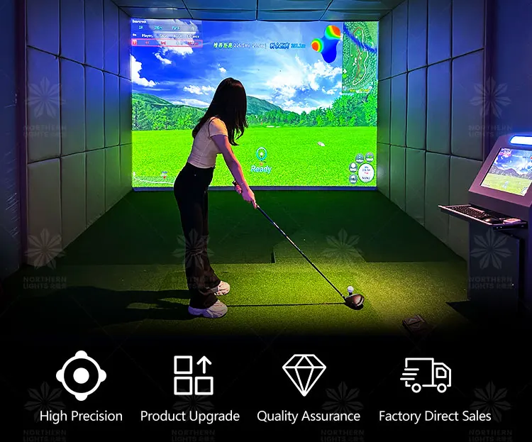 Realistic Sports AR Golf Simulator Interactive Golf Projection Wall Hot Sale Golf Simulator