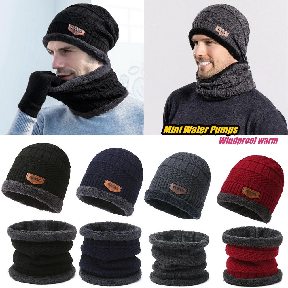 

Мужская ветрозащитная шапка, универсальная вязаная унисекс, толстая шерстяная вязка, приятная для кожи плюшевая подкладка, сенсорный экран, подарок для родителей и друзей