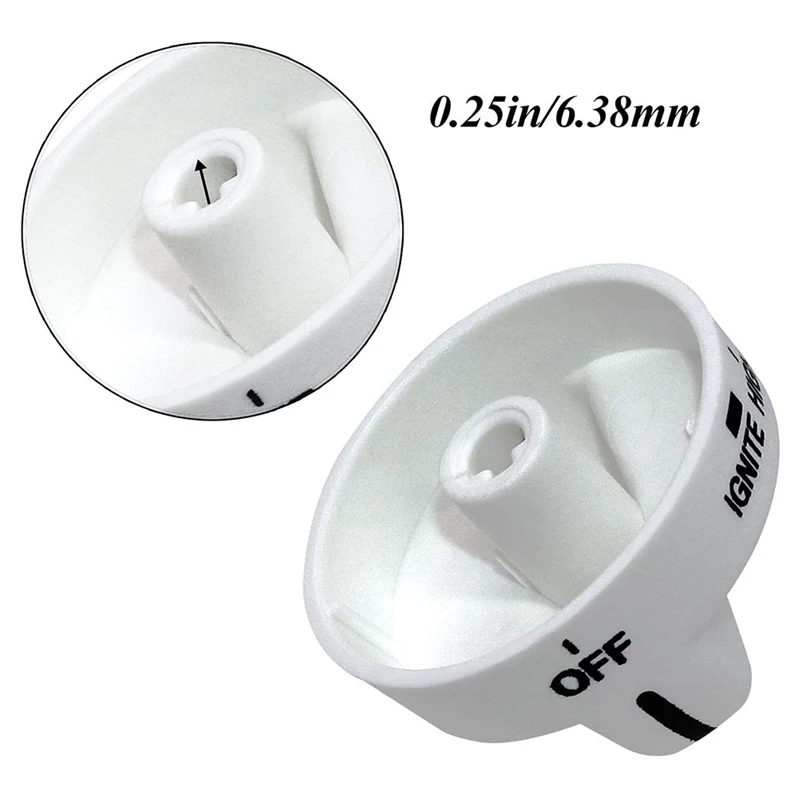 4X WP8273104 Control Knob Replacement Compatible With Stove/ Range 8273104 PS393679 8273112 WP8273104VP 8273284