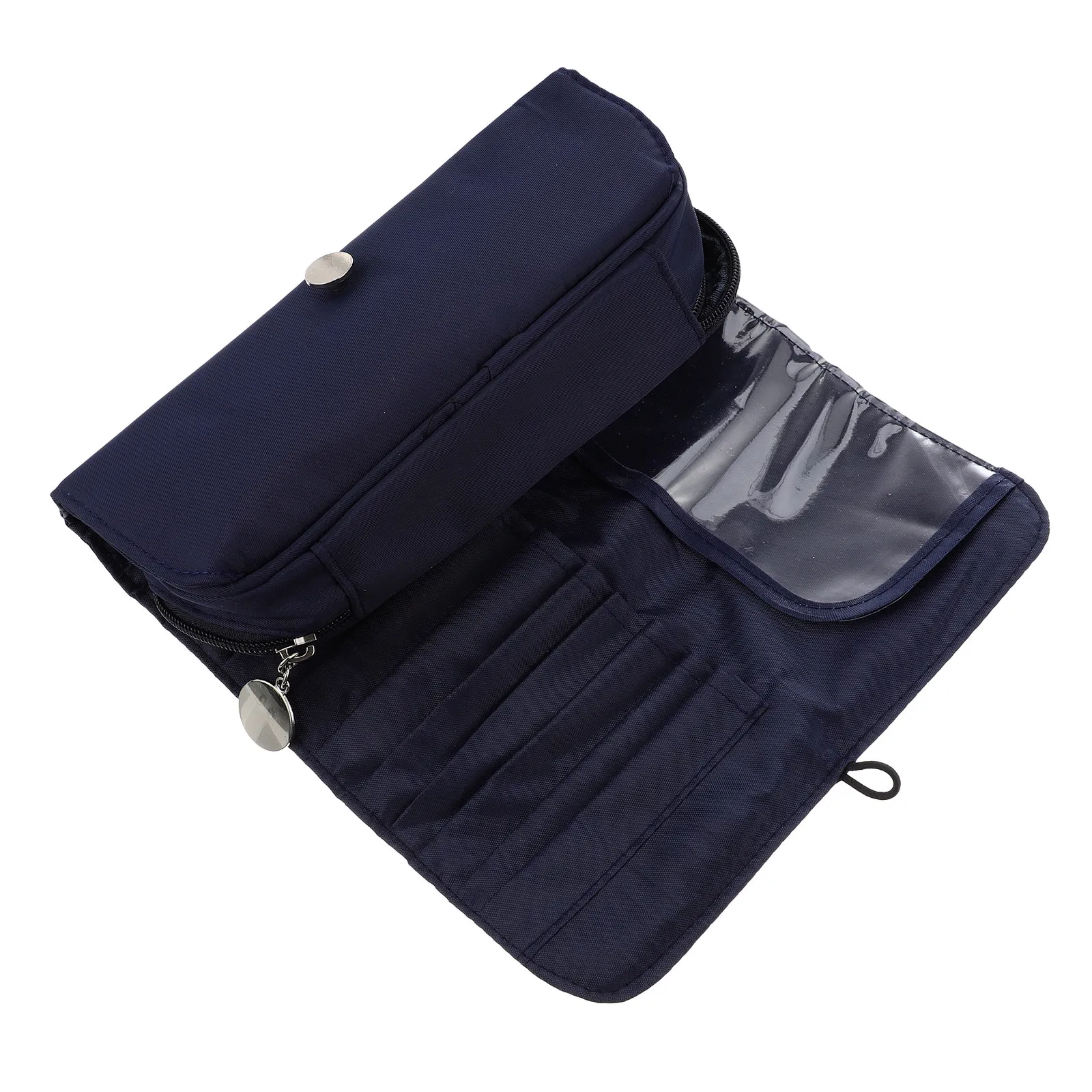 

Makeup Brush Roll Bag Large Flap Closure Thick Fabric Padding Protective Storage Pouch for Travel Home Use Rolling Wrap