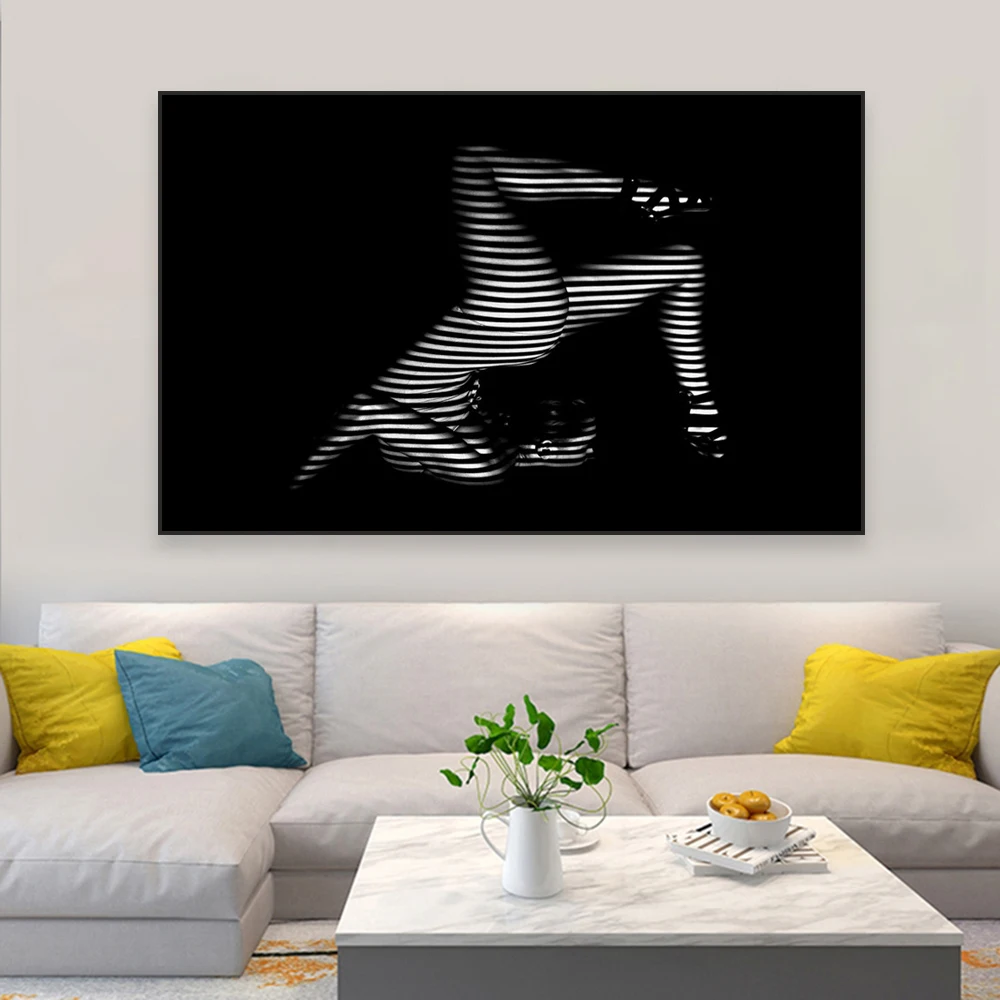 Bedroom Wall Decor Woman Sexy Art Poster Black and White Canvas Print Modern Nude Art Canvas Painting Gallery Decor Bedroom Art